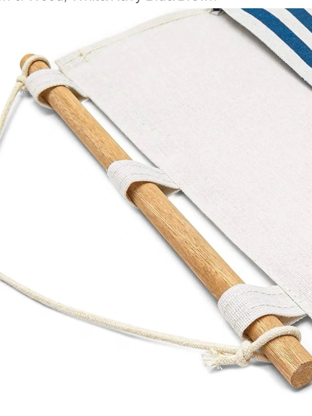 Nautical Stripe Hanging Wall Organizer in Blue and Tan